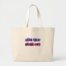 Less Talk More Art タイポグラフィTシャツ