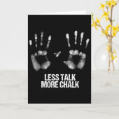Less Talk More Chalk Gift Boulder Handprint Boulde カード (黄色い花)