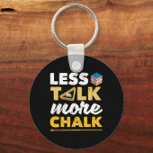 Less Talk More Chalk Pool Player Billard 8-ll Bill キーホルダー (正面)