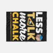 Less Talk More Chalk Pool Player Billard 8-ll Bill フリースブランケット (正面(横))