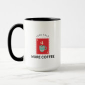 Less Talk More Coffee Stamp Illustration マグカップ (左)
