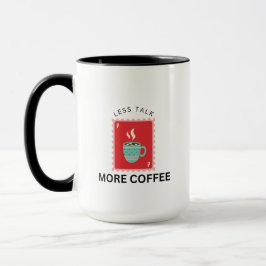 Less Talk More Coffee Stamp Illustration マグカップ