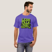 Less Talk More Throttle Funny Motorcycle Rider Tシャツ (正面フル)