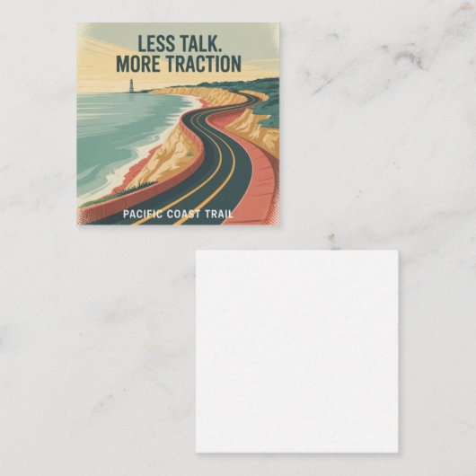 Less Talk. More Traction スクエア名刺 (正面/裏面)