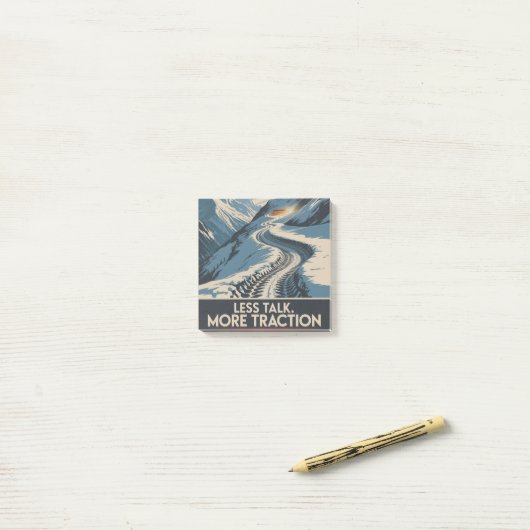 Less Talk. More Traction ポストイット (デスク上)