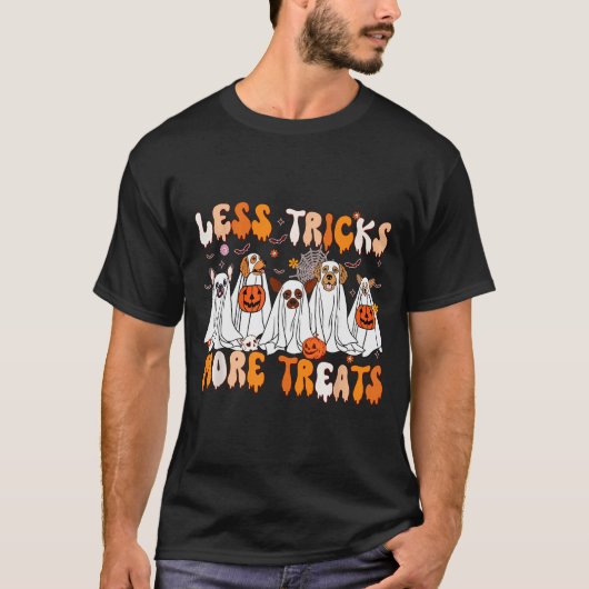 Less Tricks More Treats Soky Ghost Dogs Vet Tech Tシャツ (正面)
