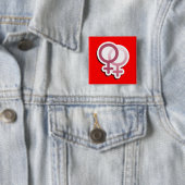 LESSBIAN愛記号のピンク- .PNG 缶バッジ (インサイチュ)