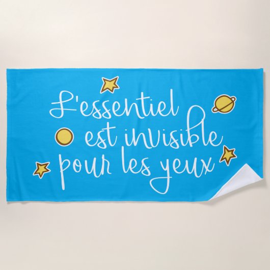 L'essentiel est invisible pour les yeux ビーチタオル (正面)