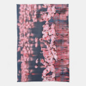 Lesser Flamingos (Phoeniconaias minor)，アフリカ， キッチンタオル (縦)