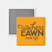 LessLawn Org/Blk SqMagnet マグネット (正面/裏面)