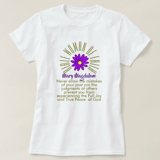 Lesson For Bible Women of Faith Mary Mag Christian Tシャツ (デザイン正面)