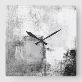 'Lessons'白黒抽象芸術時計 スクエア壁時計