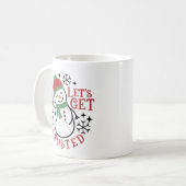 Les't get Frosted Cute Crhistmas Snowman コーヒーマグカップ (正面左)