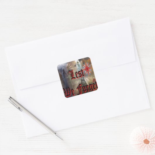 Lest We Forget スクエアシール (封筒)