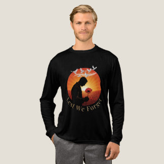 Lest We Forget – 戦没者追悼の日 トリビュート長袖 トライブレンドTシャツ