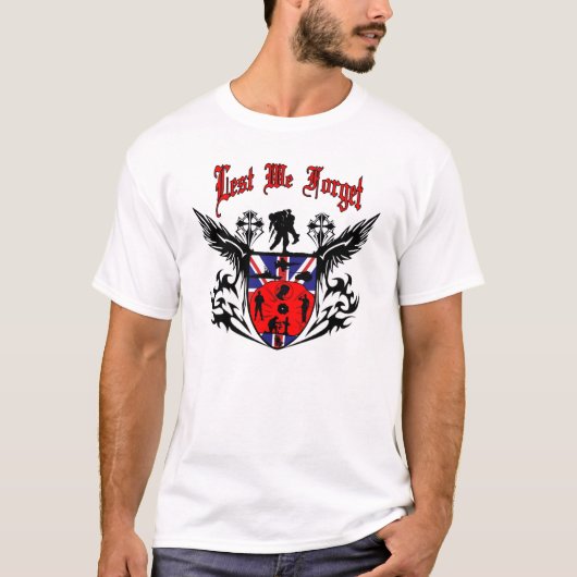 LEST WE FORGET .....United Kingdom Tシャツ (正面)