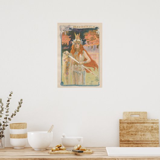 L'Estampe Moderne: Brunnhild, Gaston Bussiere ポスター (キッチン)