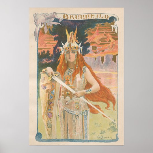 L'Estampe Moderne: Brunnhild, Gaston Bussiere ポスター (正面)