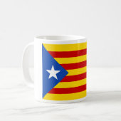 "L'Estelada Blava"のカタロニアの独立旗 コーヒーマグカップ (正面左)
