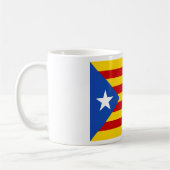 "L'Estelada Blava"のカタロニアの独立旗 コーヒーマグカップ (左)