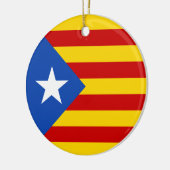 "L'Estelada Blava"のカタロニアの独立旗 セラミックオーナメント (左)