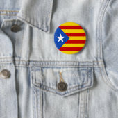 "L'Estelada Blava"のカタロニアの独立旗 缶バッジ (インサイチュ)