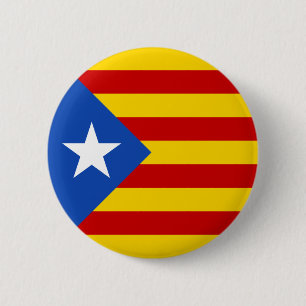 "L'Estelada Blava"のカタロニアの独立旗 缶バッジ