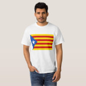 "L'Estelada Blava"のカタロニアの独立旗 Tシャツ (正面フル)
