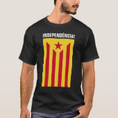 L'Estelada Vermella -赤によって主演される旗カタロニア Tシャツ (正面)