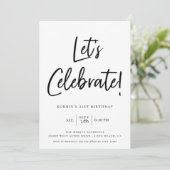 Let 祝 Black Scriptモダン誕生日 招待状 (スタンド正面)