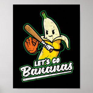 Let's Go Banana Men おもしろい Boys Kids T-shirt.pn ポスター