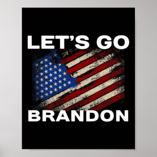 Let#39;s Go Brandon Flag Joeバイデン氏・ドナルド・トランプPa ポスター