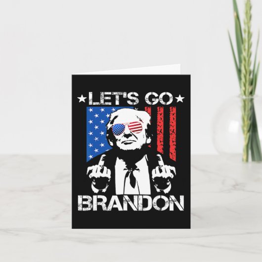 Let#39;s Go Brandon Pro Trump 2024フラグアンチJoe B カード (正面)