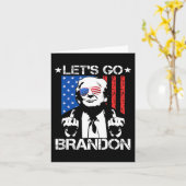 Let#39;s Go Brandon Pro Trump 2024フラグアンチJoe B カード (黄色い花)