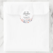 Let Adventure Begin Pink Blue Violet Baby Shower ラウンドシール (バッグ)