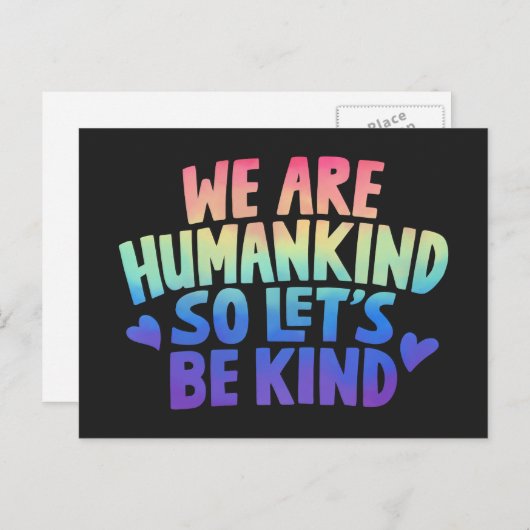 Let Be Kind Humankind引用文はがき ポストカード (正面/裏面)
