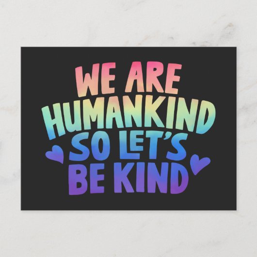 Let Be Kind Humankind引用文はがき ポストカード (正面)