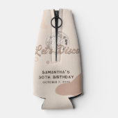 Let Disco 30th Birthday Groovy 70sパーティー カスタム ボトルクーラー (裏面)