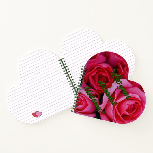 “Let Dreams Blossom” Heart Notebook ノートブック (内部)
