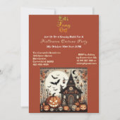 Let Fang Outスクリプト怖いハロウィーンの衣装パーティー 招待状 (正面)