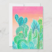 Let fiesta Cacti pattern water color summerパーティー 招待状 (裏面)