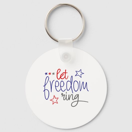 Let Freedomリングや輪クール- Usa Independence Day キーホルダー (正面)