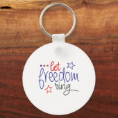 Let Freedomリングや輪クール- Usa Independence Day キーホルダー (正面)