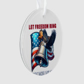 Let Freedomリングや輪トレンド引用文 オーナメント (正面)