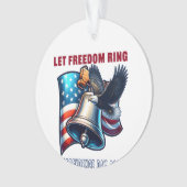 Let Freedomリングや輪トレンド引用文 オーナメント (正面)