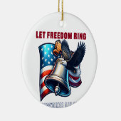 Let Freedomリングや輪トレンド引用文 セラミックオーナメント (右)
