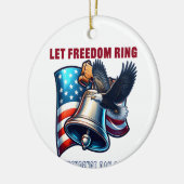 Let Freedomリングや輪トレンド引用文 セラミックオーナメント (左)