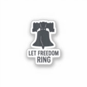 Let Freedomリングや輪ベルシルエットモダンアメリカ愛国者 シール (正面)
