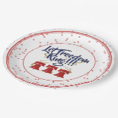 Let Freedomリングや輪リバティーベル – 赤と青 ペーパープレート (アングル)