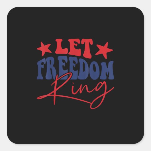 Let Freedomリングや輪レトロヴィンテージ スクエアシール (正面)